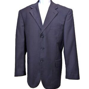 Mens Italian Super 120s Navy Blue Blazer 38R Single Breast Roma V Milano